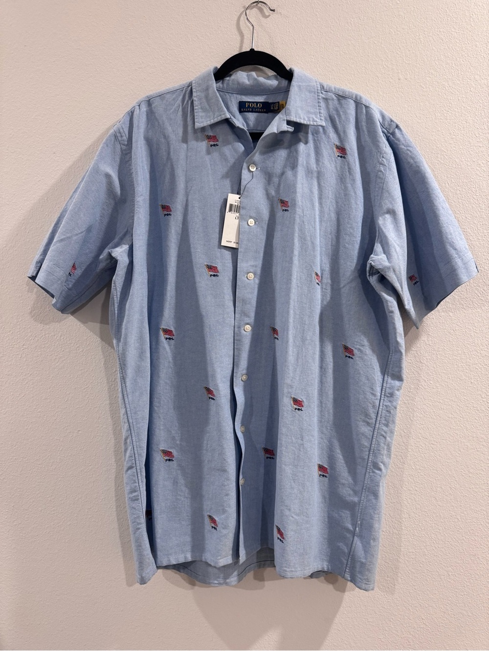 NWT Polo by Ralph Lauren Light Blue Short-Sleeve Button-Up Shirt